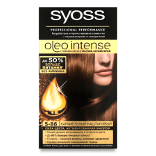Фарба для волосся Syoss Oleo Intense 5-86 «Карамельно-каштановий» mini slide 1