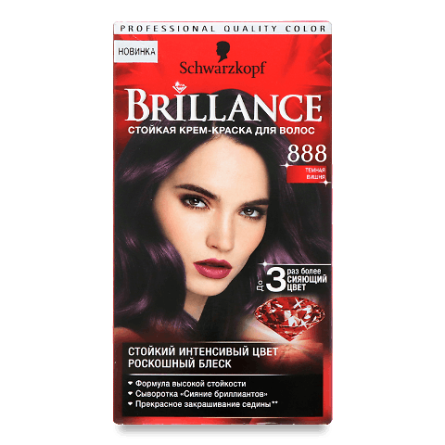 Крем-фарба для волосся Brillance №888 «Темна вишня» slide 1
