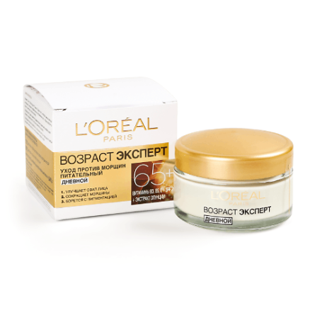 Крем для обличчя L'Oreal Вік Експерт проти зморщок 65+ денний