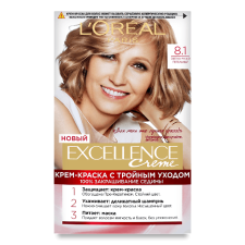 Фарба для волосся L'Oreal Excellence 8.1 «Світло-русий попелястий» mini slide 1