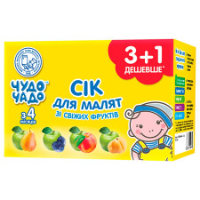 Набір соків Чудо-Чадо 3+1 мікс 4x200мл mini slide 1