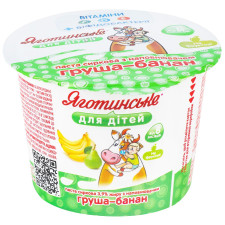 Паста сиркова Яготинське для дітей Груша-банан 3,9% 90г mini slide 1
