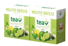 Набір зеленого чаю Tea Moments Mojito Breeze зі смаком лайма та м'яти 20 пірамідок х 2 шт mini slide 1