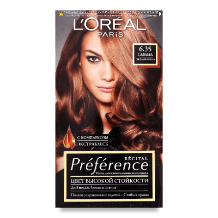 Фарба для волосся L'oreal Recital Preference 6.35 «Гавана» slide 1