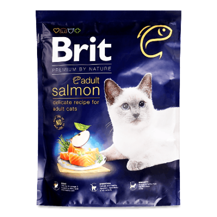 Корм для котів Brit Premium Nature лосось сухий