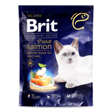 Корм для котів Brit Premium Nature лосось сухий mini slide 1