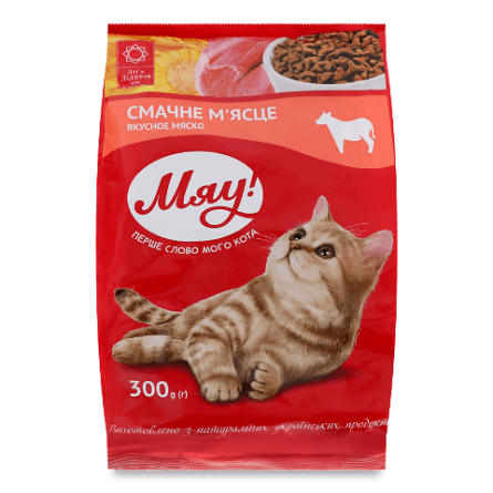 Корм для котів «Мяу!» м'ясний сухий