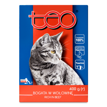 Корм для котів Teo з яловичиною сухий slide 1