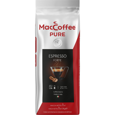 Кава натуральна смажена в зернах MacCoffee Pure Espresso Forte 1 кг