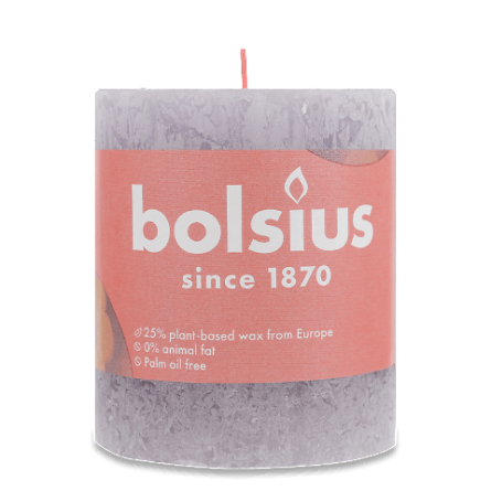 Свічка Bolsius «Руcтик» морожена лаванда 80X68 мм