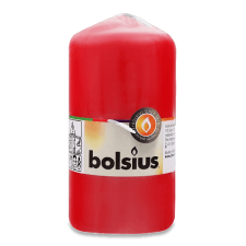 Свічка Bolsius циліндрична червона 130X70 мм mini slide 1