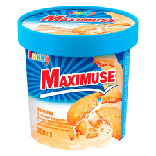 Морозиво Laska Maximuse зі смаком пряженого молока та крихтами печива 300г mini slide 1