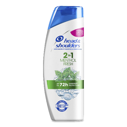 Шампунь-бальзам HeadShoulders 2 в 1 «Свіжість ментолу»
