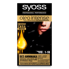 Фарба для волосся Syoss Oleo Intense 1-10 «Глибокий чорний» mini slide 1