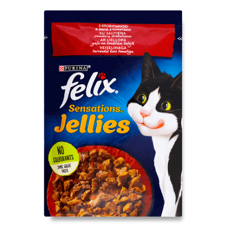 Корм для котів Felix Jellies Sensations з яловичиною в желе slide 1