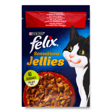 Корм для котів Felix Jellies Sensations з яловичиною в желе mini slide 1