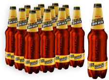Упаковка пива Оболонь Premium Extra Brew напівтемне фільтроване 4.6% 1 л х 12 шт mini slide 1