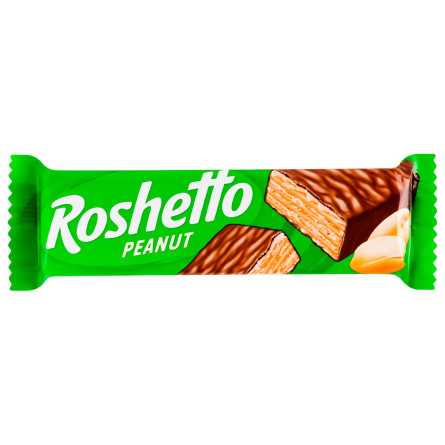 Батончик вафельний Roshen Roshetto з арахісом 34г