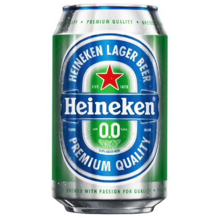 Пиво Heineken безалкогольне 0,0% 0,33л