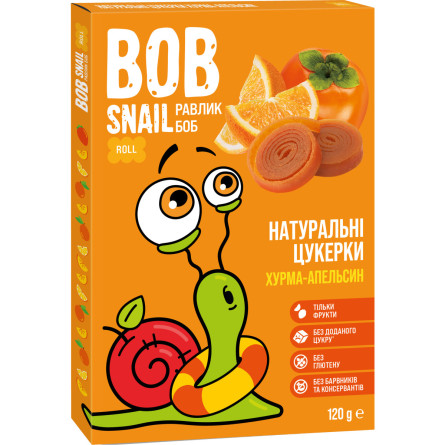 Натуральні цукерки Bob Snail Хурма-Апельсин 120 г
