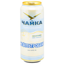 Пиво Чайка Черноморская светлое нефильтрованное 4,3% 0,5л mini slide 1