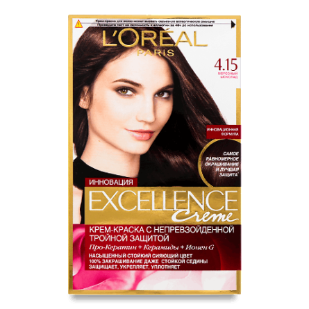 Фарба для волосся L'Oreal Excellence 4.15 «Льодяний шоколад» slide 1