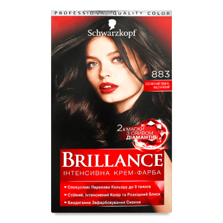 Крем-фарба для волосся Brillance №883 «Елегантний каштан» slide 1