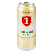Пиво Перша Приватна Броварня Свіжий Розлив світле 4,2% 0,5л mini slide 1