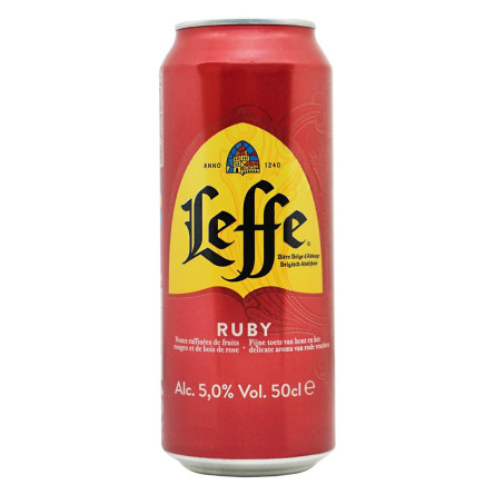 Пиво Leffe Ruby светлое 5% 0,5л slide 1
