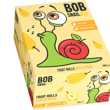 Упаковка натуральних цукерок Bob Snail Яблучно-грушеві 10 г х 30 шт