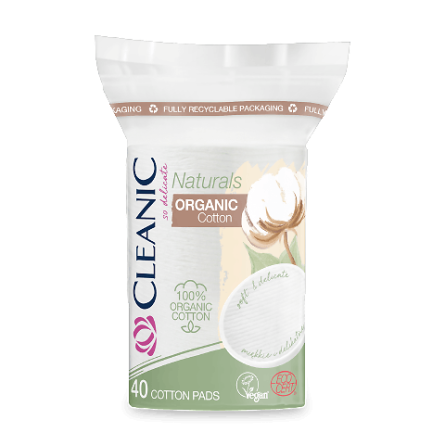 Диски ватні Cleanic Naturals Organic косметичні овальні slide 1