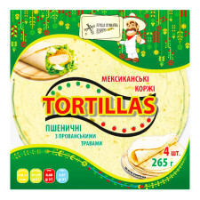 Коржі Перша Приватна Пекарня Tortillas Мексиканські з прованськими травами 265г mini slide 1