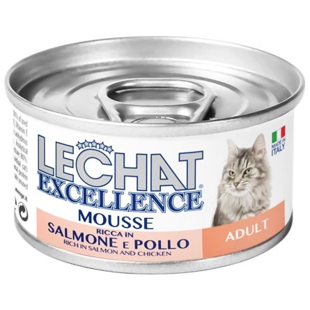 Корм Monge Lechat с лососем и курицей для взрослых кошек 85г