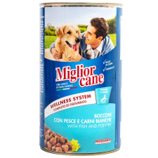 Корм влажный Migliorcane Рыба с птицей для собак 1250г mini slide 1