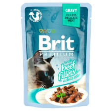 Корм Brit Premium з філе яловичини в соусі для котів 85г mini slide 1