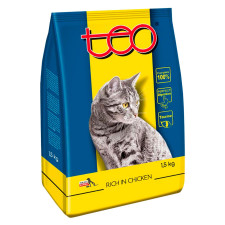 Корм Teo сухой для кошек с мясом птицы 1,5 кг mini slide 1