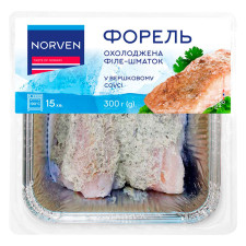 Форель Norven філе-шматок у вершковому соусі для запікання 300г mini slide 1