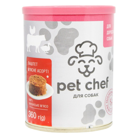 Корм Pet Chef для собак м'ясне асорті 360г