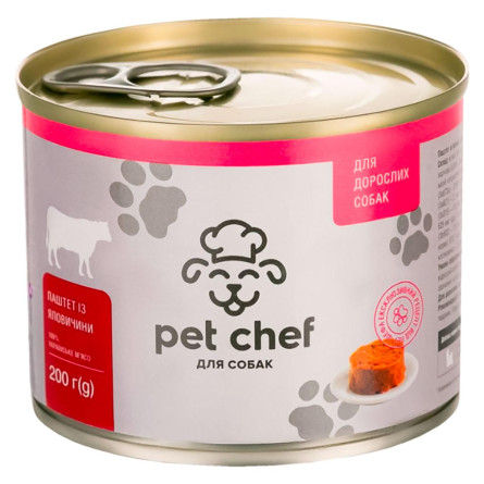 Паштет для собак Pet Chef з яловичиною 200г