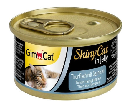 Корм Gimpet ShinyCat для кошек с тунцом и креветками 70гл