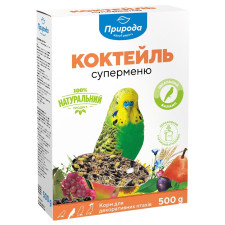 Корм Природа Коктейль Суперменю для волнистых попугаев 500г mini slide 1