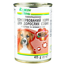 Консерва Кожен день для дорослих собак з індичкою та печінкою в соусі 415г mini slide 1