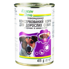 Консерва Кожен день для дорослих собак з індичкою та качкою в соусі 415г mini slide 1