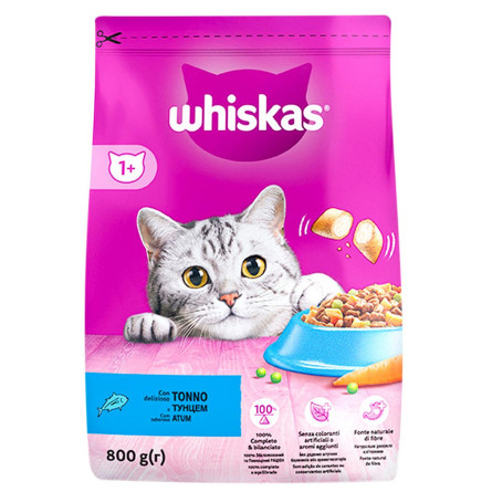 Корм сухий Whiskas з тунцем для дорослих котів 800г
