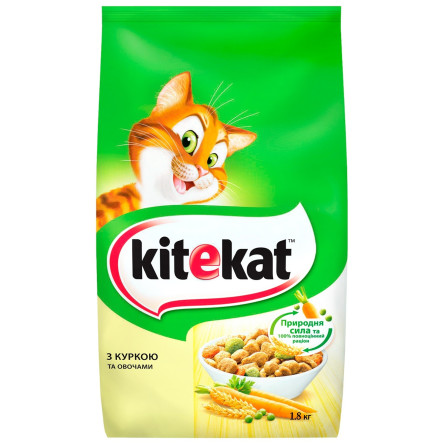 Корм сухий Kitekat для котів з куркою та овочами 1,8кг