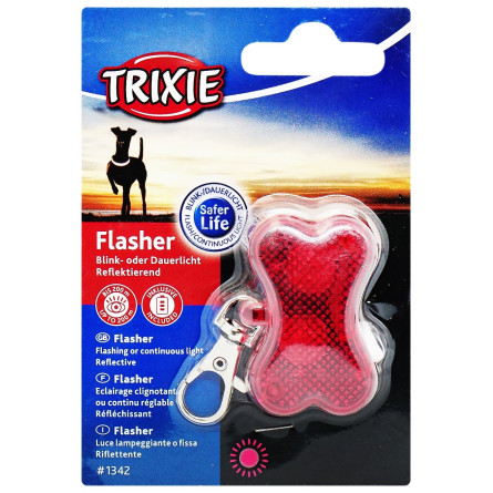 Брелок-фонарик Trixie с адресником красный для собак