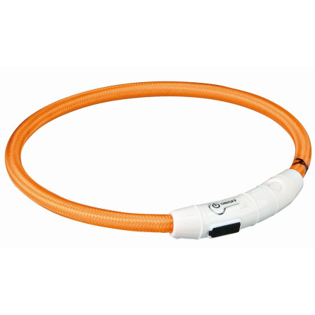 Нашийник Trixie LED помаранчевий з USB L-XL 65см/7мм