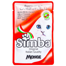 Корм Simba м'ясо з горохом для котів 100г mini slide 1