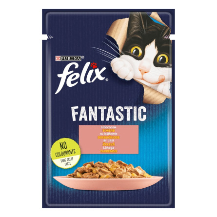 Корм Felix Fantastic з лососем в желе для котів 85г