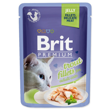 Корм Brit Premium с филе форели в желе для кошек 85г